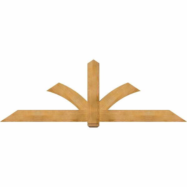 Ekena Millwork Redmond Rough Sawn Timber Gable Bracket, Western Red Cedar, 96"W x 32"H x 4"D x 6"F, 8/12 Pitch GBW096X32X0406RED00RWR - main